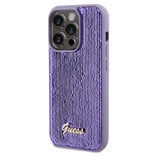 Guess Guhcp14Xpsfdgsu Iphone 14 Pro Max 6.7 Fioletowy/Purple Hardcase Sequin Script Metal