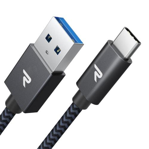 

RAMPOW USB C Cable [3m/Black] TypeC Cable Fast Charging Compatible with QuickCharge3.0 USB3.1 Gen1 Standard iPhone16/iPhone15 Series Charging Cable So