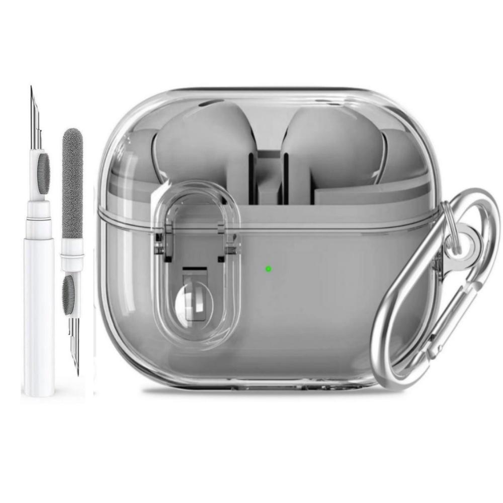 Carbon Fiber Case For Samsung Galaxy Buds 3/Galaxy Buds 3Pro with Keychain Secure Lock Shockproof Protective Case for Woman Man