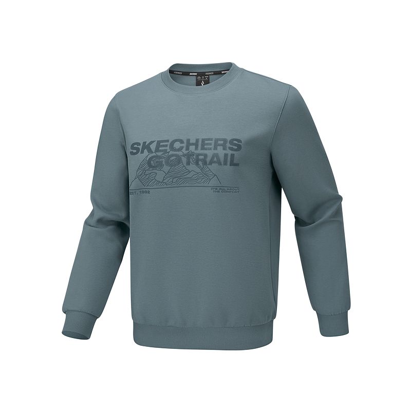 Skechers Comfortable Crew Neck Pullover Long Sleeve Sweatshirt Men sweatshirt P425M155-00VB S