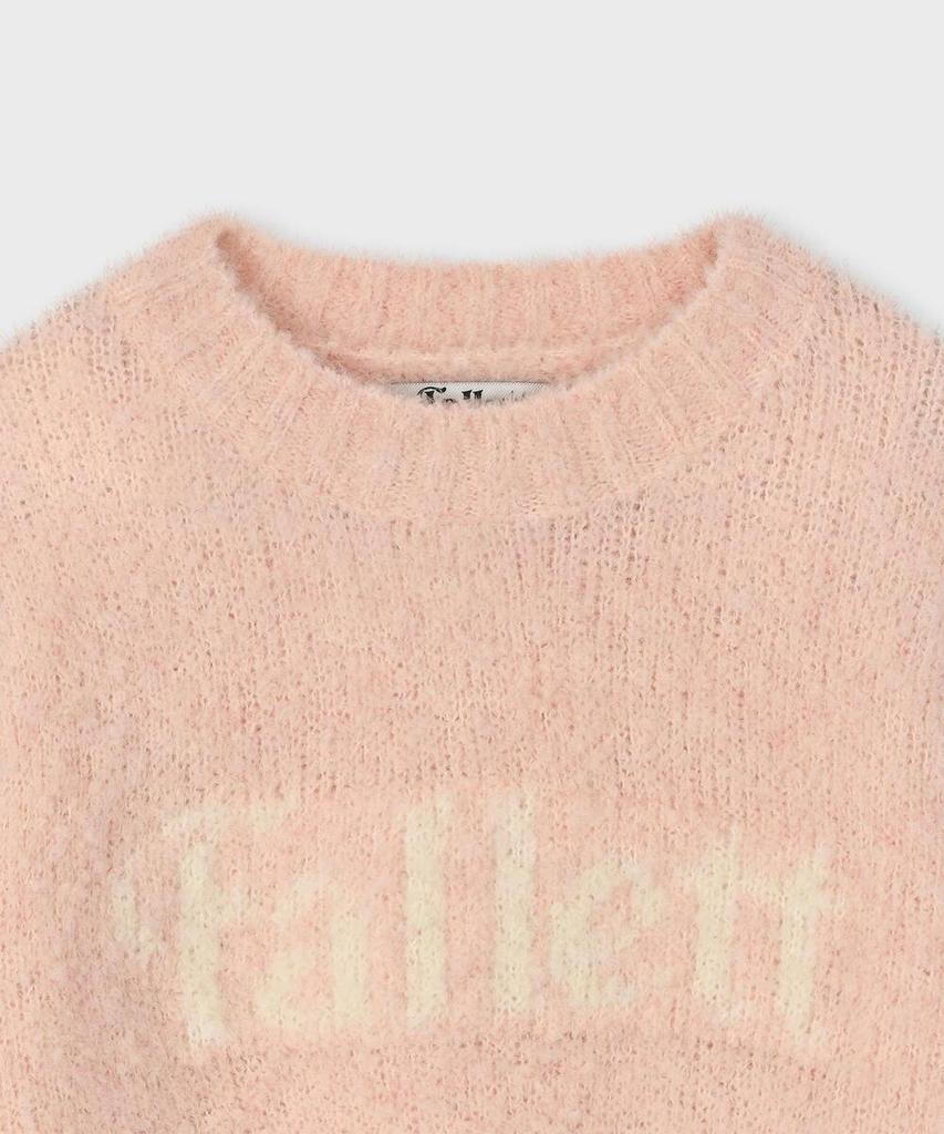 FALLETT Story Logo Boucle Knit Pink