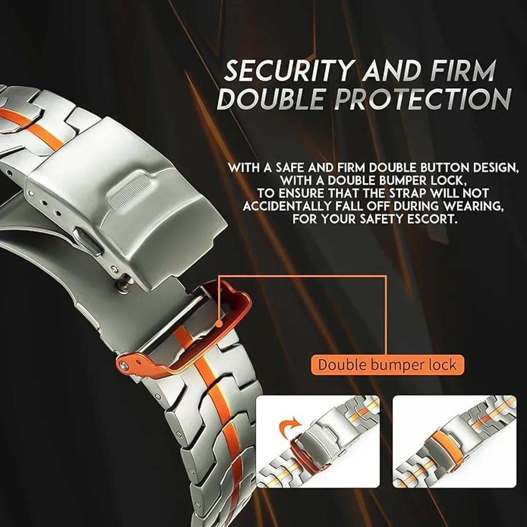 Metallarmband für Amazfit T-REX 3 2 Correa Business Edelstahlband für Amazfit T-REX/Pro Schutzglasfolie Zubehör