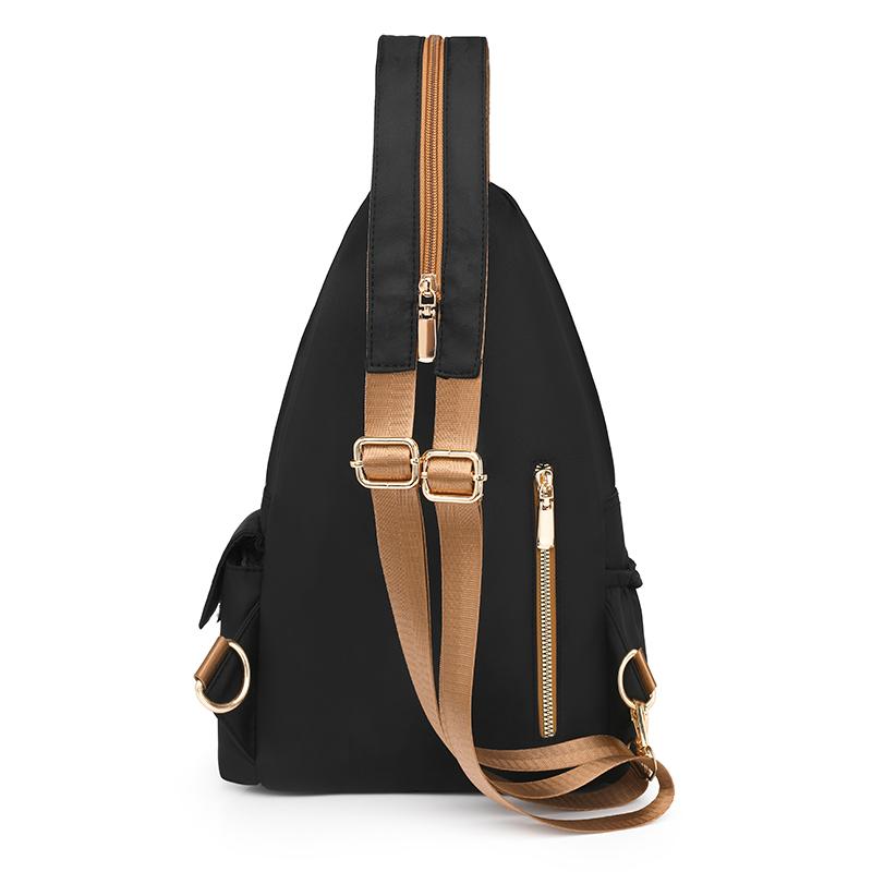 Large Capacity Backpack Water-Repellent Nylon Bag Multi-Functional Chest Bag Women's Travel Shoulder Bag