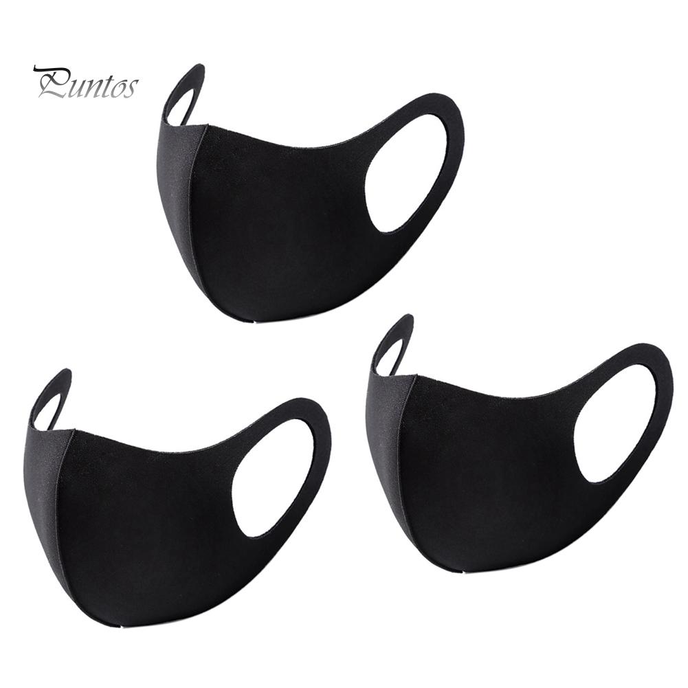 Dustproof 3Pcs Washable Breathable Unisex Protection Face Cover Mouth Masks