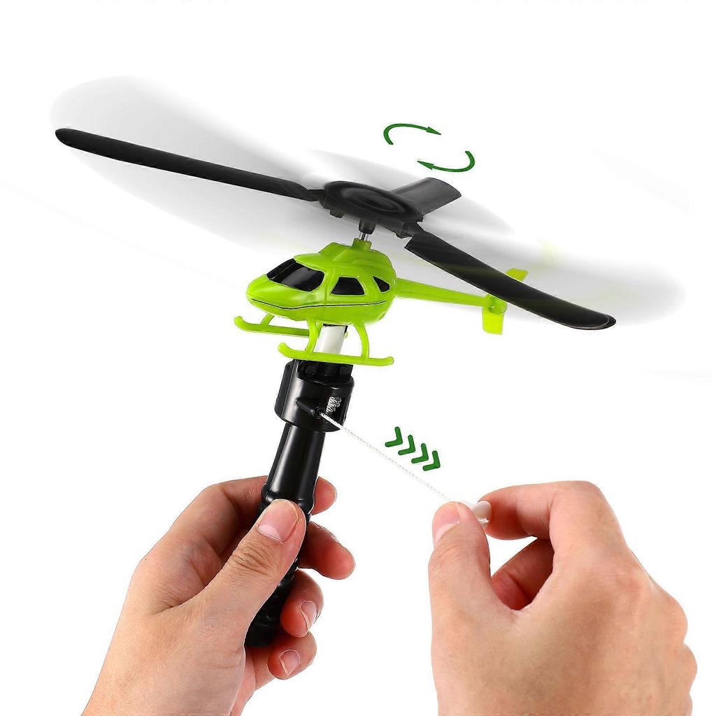 Kids Helicopter Toy Pull String Educational 5Pcs Creative Flight Plane Set