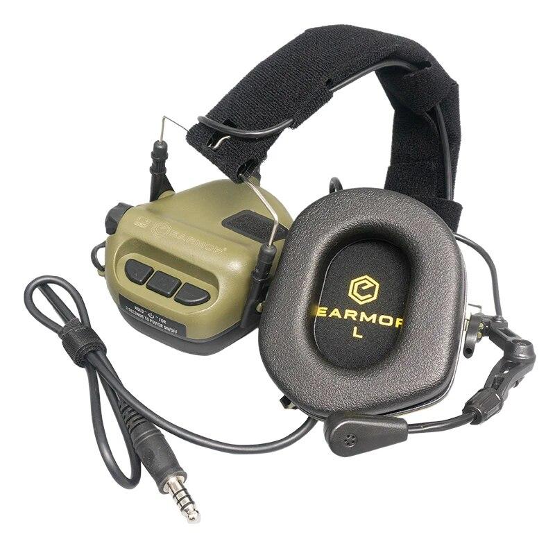 

Гарнитура Taktis M32 MOD3 Penutup Telinga Berburu & Menembak Dengan Mikrofon Amplifikasi Suara Mendukung Komunikasi PTT зелёный