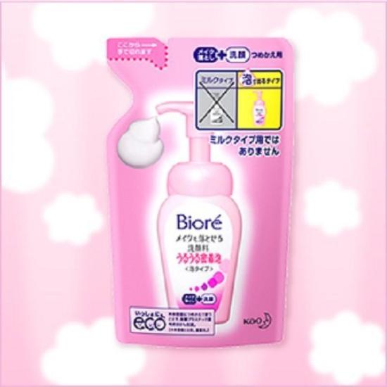 Kao Biore Makeup Remover Facial Cleanser Moisturizing Foam Refill X 2 Sets [Bulk Purchase]