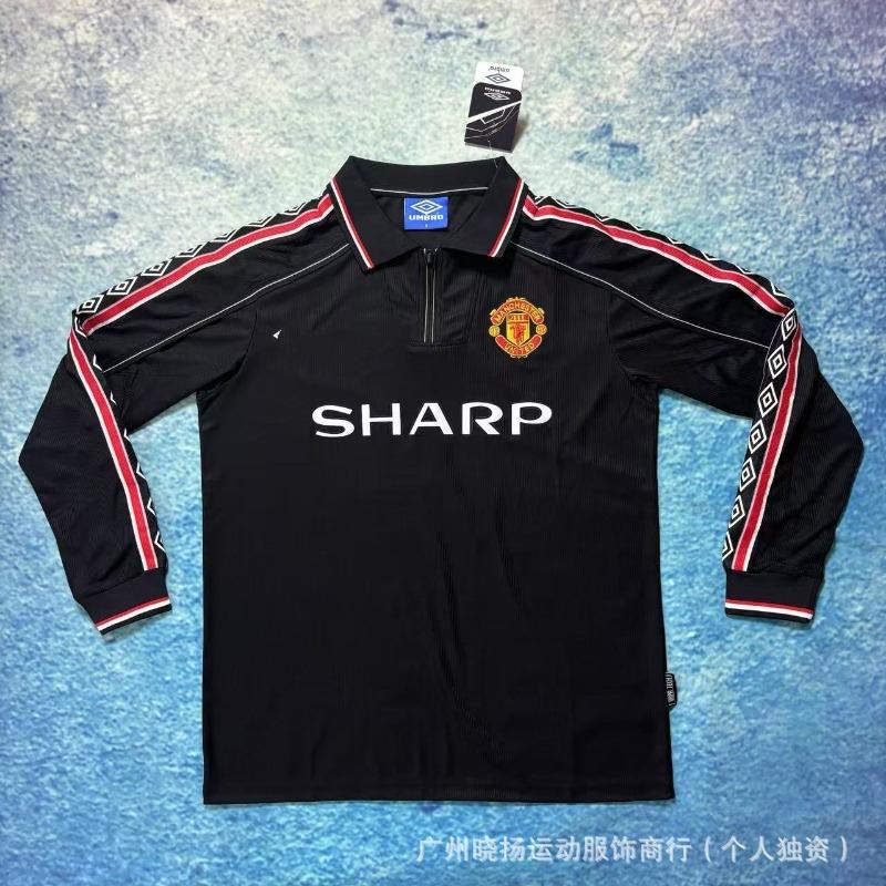 Source Direct Supply Retro Long-sleeved Jersey Real Madrid Barcelona Manchester United Juventus Liverpool Embroidery Sports Ball