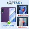 Slim Protective Case for Samsung Galaxy Z Fold8 with Camera Guard and Raised Screen Bezel-Purple