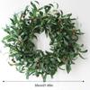 Artificial Wreath Olive Branch Leaf Holiday Garland for Door Wall Tree Decoration 55CM Outer Diameter