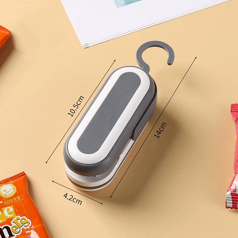 

Portable Mini Bag Sealer-Cutter, Rechargeable 1300mAh Chip Bag Seal with 3 Heat Levels