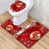 3D Toilet Floor Mat Bathroom Mat Christmas Three-Piece Foot Mat E-Commerce