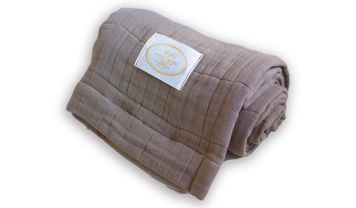 

Хлопковая марля Feuille Мягкая и объемная марля для Сделано в Японии с качеством, которого вы ожидаете от мастера [9-слойное одеяло] комфорт круглый год. ткач.