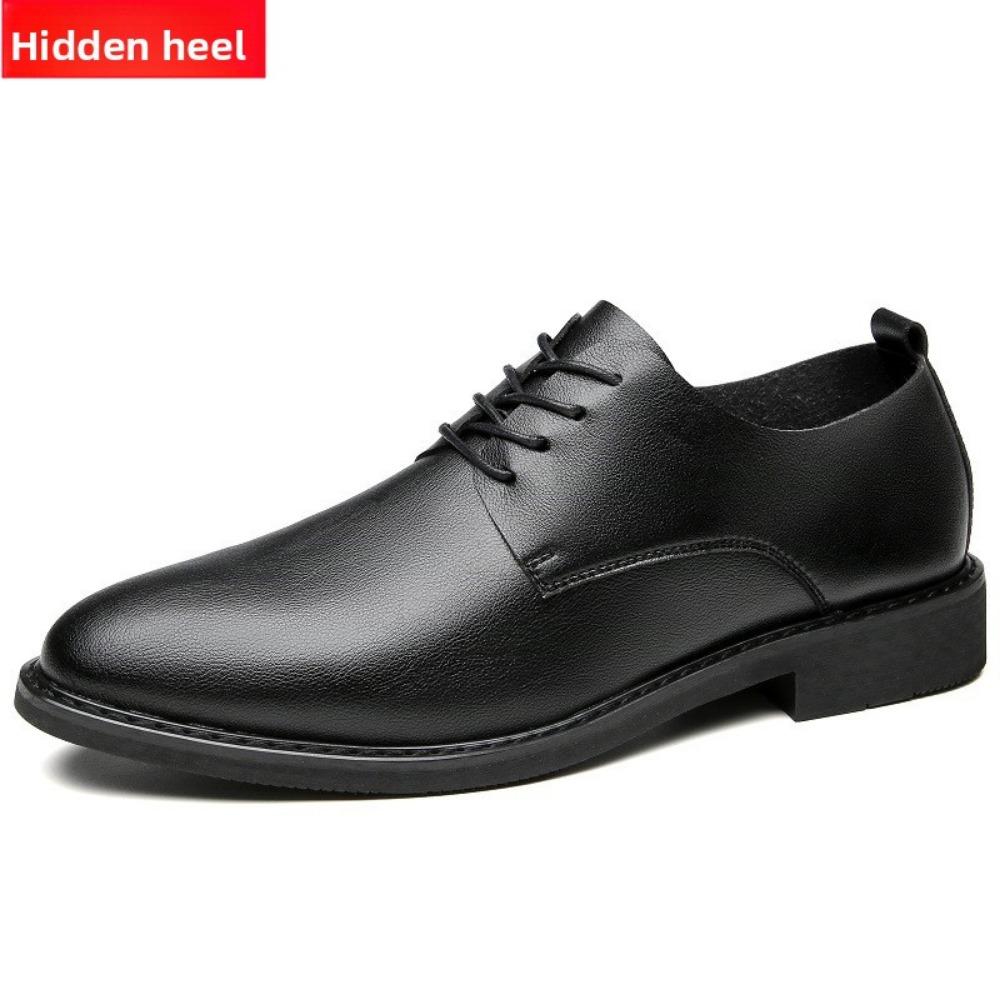 Mens Dress Shoes with Hidden Height Increase Comfortable Soft Sole Business Casual Oxfords for Youth