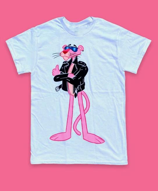 The Pink Panther T Shirt white Adult Tee Size S-4XL 2XL