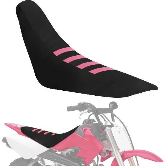 Motorcycle Ribbed Seat Cover for CRF50 CRF50F XR50 CRF 50 50F XR 50 Dirt Pit Bike Wrap Soft Seat Cushion Covers Protection Red