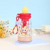 Water bottle creative cartoon straw cup tea separation high temperature resistant plastic cup students go to school portable cup