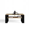 Modern 2P SLIM Coffee Table, Artisan Oak, Black