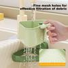 Triangle Suction Cup Sink Corner Rack W/ Drain Hole Detachable Mesh Basket Kitchen Sink Food Waste Catcher Kitchen Tool Gadage