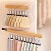 Punch Free Wooden Hats Hanger 8/12 Clips Clothes Drying Rack Wall Mounted Hat Holder  for Home