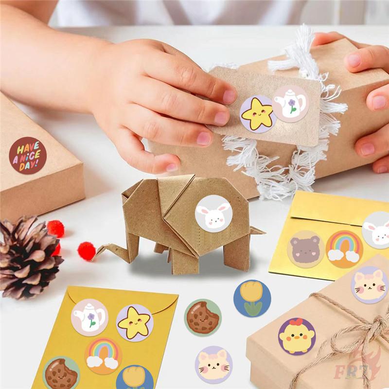 500Pcs/Roll Ins Healing Cartoon Kids Rewards Stickers - DIY Scrapbooks Album Decor Sealing Label Decals