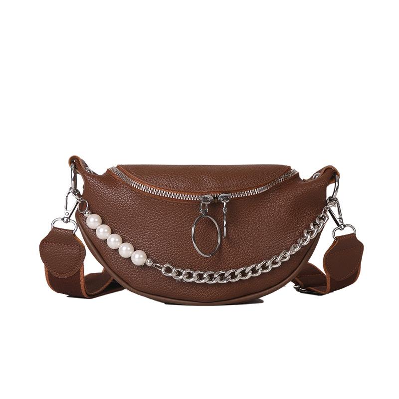 

Trendy new women s shoulder small bag, fashionable and popular messenger mobile phone bag, foreign style simple portable chain bag темно-коричневого