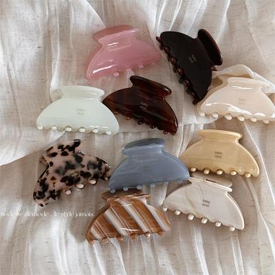Korean Acetate Claw Clip: High-End Shark Clip for Half-Up Hairstyles