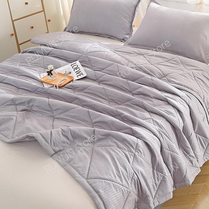 Trapunta estiva patchwork di recente trapunta rinfrescante con aria condizionata, trapunta sottile, coperta in cotone lavato, trapunta rinfrescante