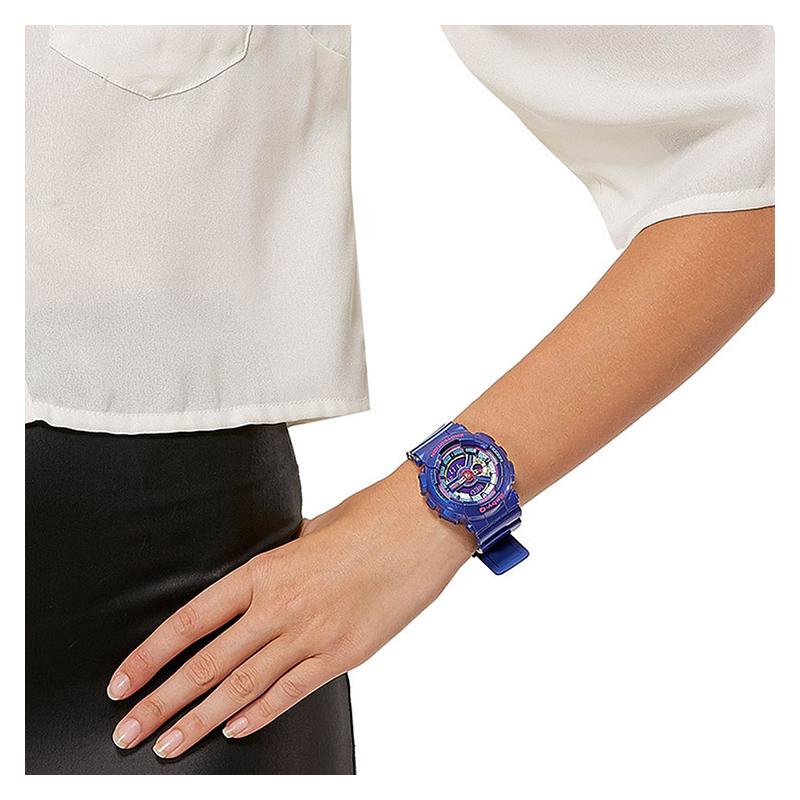 Casio BABY-G Theme Series Cool Sports Watch Quartz Movement Resin Strap Japanese and Korean Watch Women’s Watch Gray Dial BA-112-2A