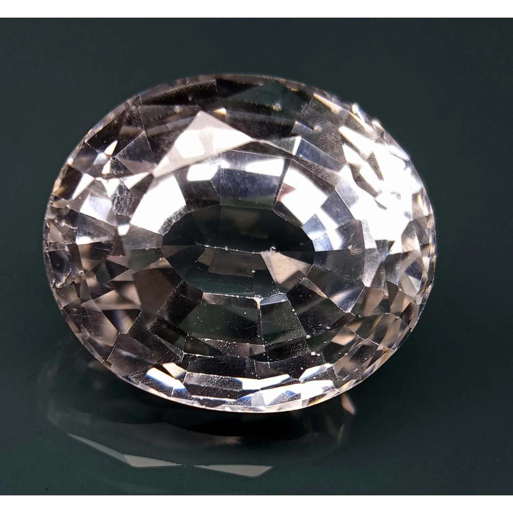 Beautiful Natural White Sapphire 64-65 Ct Oval Cut Certified Loose Gemstone