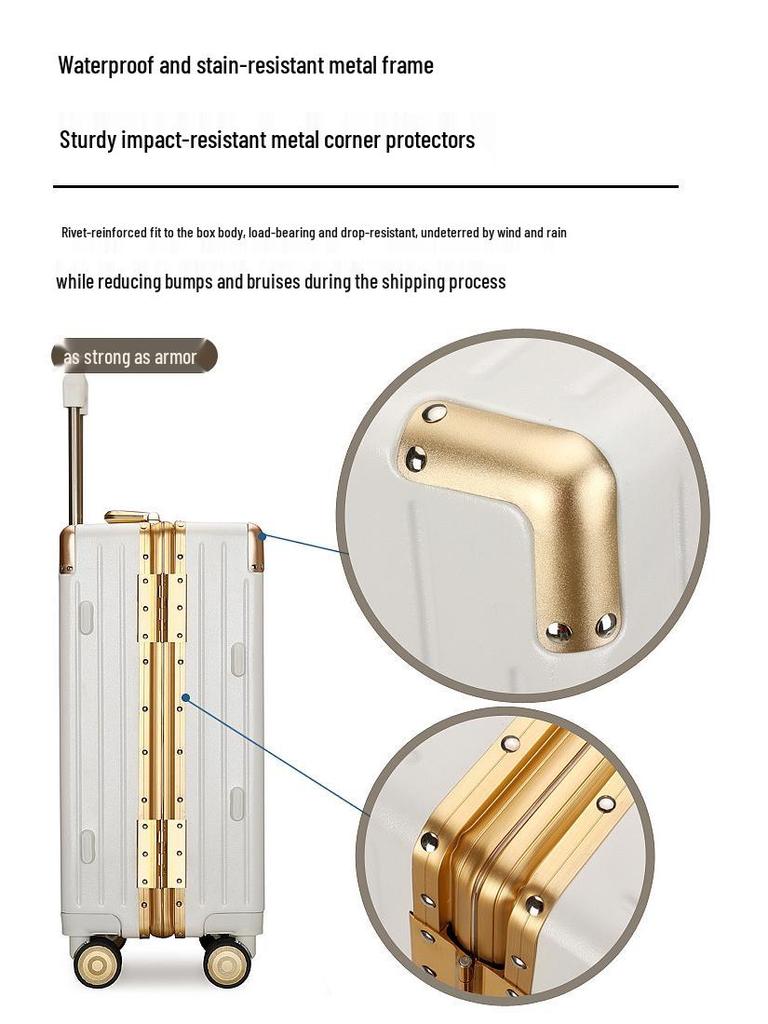Lightweight Aluminum Spinner Trolley Case with Durable Frame & Large Capacity for Short Trips