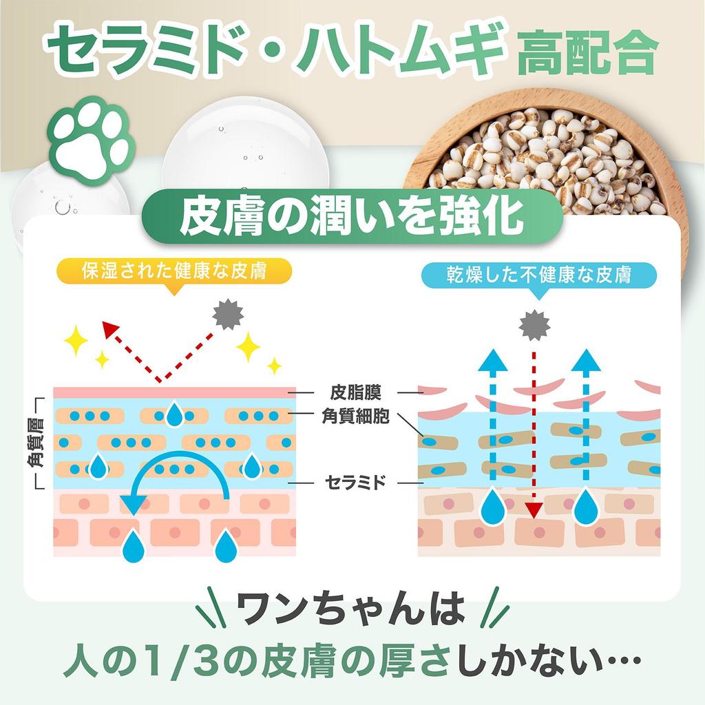 Approved by Dogs Additive-Free & Fragrance-Free Moisturizing Spray Tear Stain Remove Organic Pet Spray Made In Japan OneWoof 200ml 1 Bottle