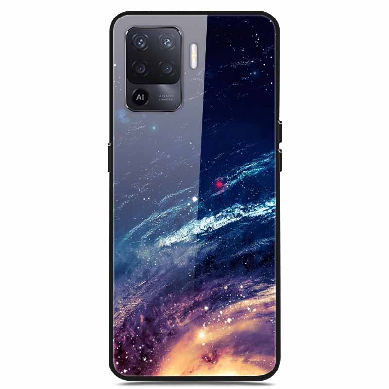 For OPPO Reno 5 Lite Case Luxury Tempered Glass Bumper for OppoA94 4G Phone Cover For OPPO A94 4G/ Reno5 Lite Glass Coque A94 4G