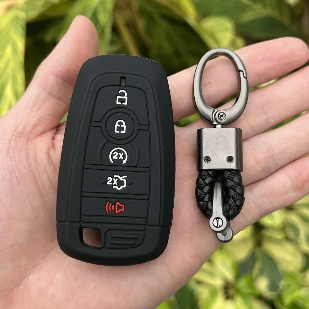 Silikon Auto Schlüsselhülle Etui Für Ford Maverick Focus Edge Explorer Expedition Everest Fusion Mondeo Mustang Raptor Bronco Schlüssel