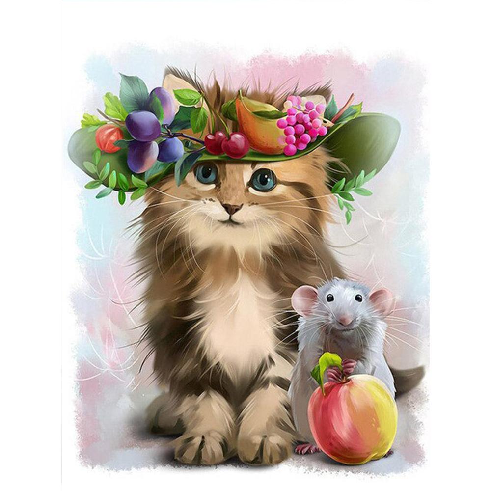 5D DIY Diamond Painting Cat Cross Stitch Kit Diamond Embroidery Dog Animal Diamond Mosaic Handicraft Home Decoration