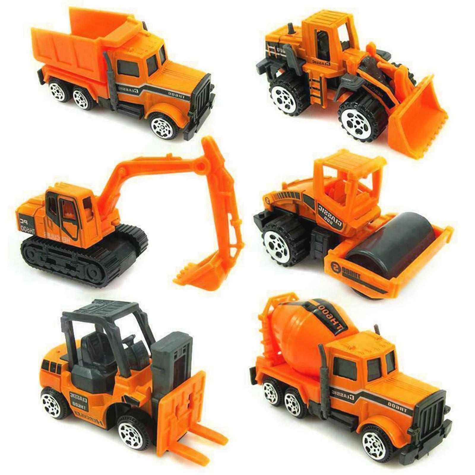 

6 ПК литья под давлением мини-сплава инерциально-инженерный автомобиль-самосвал развивающие игрушки жёлтый