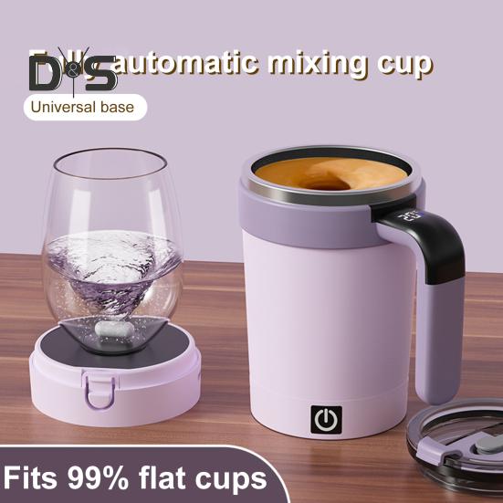 Automatischer Rührbecher 380ml Elektrischer Magnetrührer Edelstahl Kaffeetasse LED-Anzeige Isolierter Reisebecher Milchshake-Maker