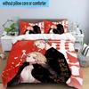 3PCS Tokyo anime 3pcs Bedding,Including 3PCS Duvet Cover And 2pcs Pillowcases Perfect for Christmas,Ideal for Bedroom, Dormitory
