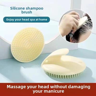 Soft Silicone Shampoo Brush Head Care Massage Scrubbers Bathroom Products Hair Washing Hair Scalp Washing Comb