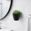 3D Printed Wall Planter, Hanging Indoor Flower Pot for Succulents, Minimalist Black Plant Holder for Home Office
