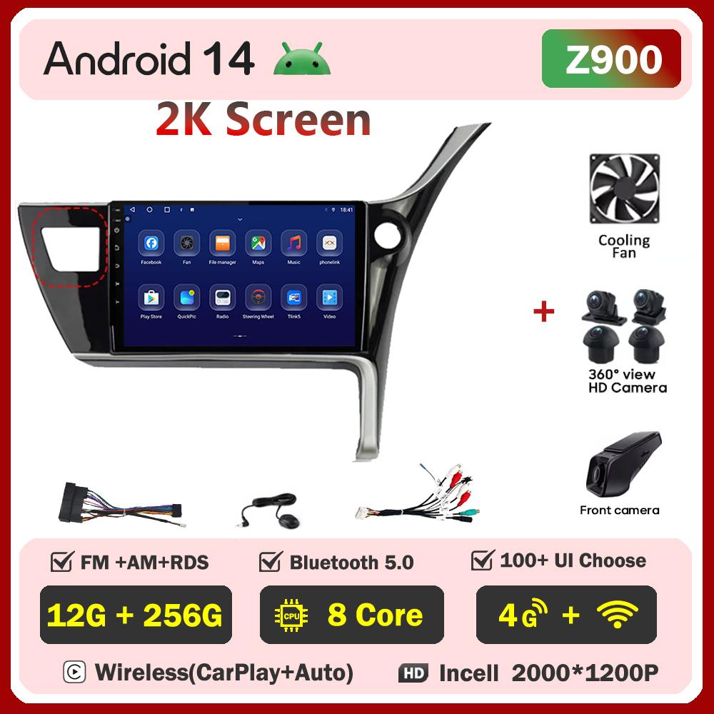 Pentru Toyota Corolla 11 Auris RHD 2017 - 2018 Player Radio Auto Ecran Carplay Auto Autoradio Mirror Link Sisteme Auto Inteligente