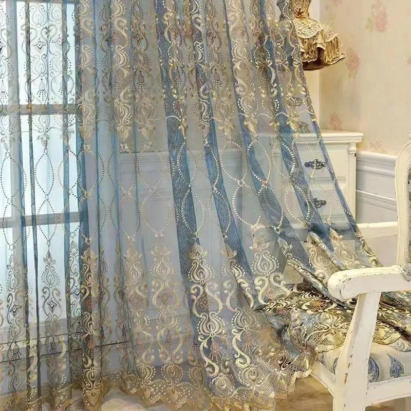 

Літні прості напівпрозорі штори з вишивкою 150 * 270cm