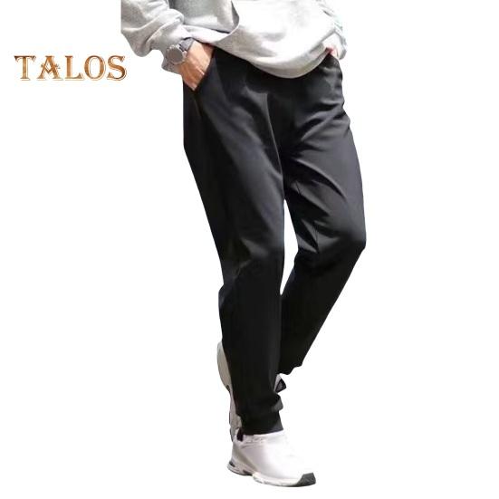 

Зимние мужские брюки из плотной плюшевой ткани с эластичной талией, ветрозащитные, однотонные, свободные, теплые, для повседневной носки, спортивные брюки L B