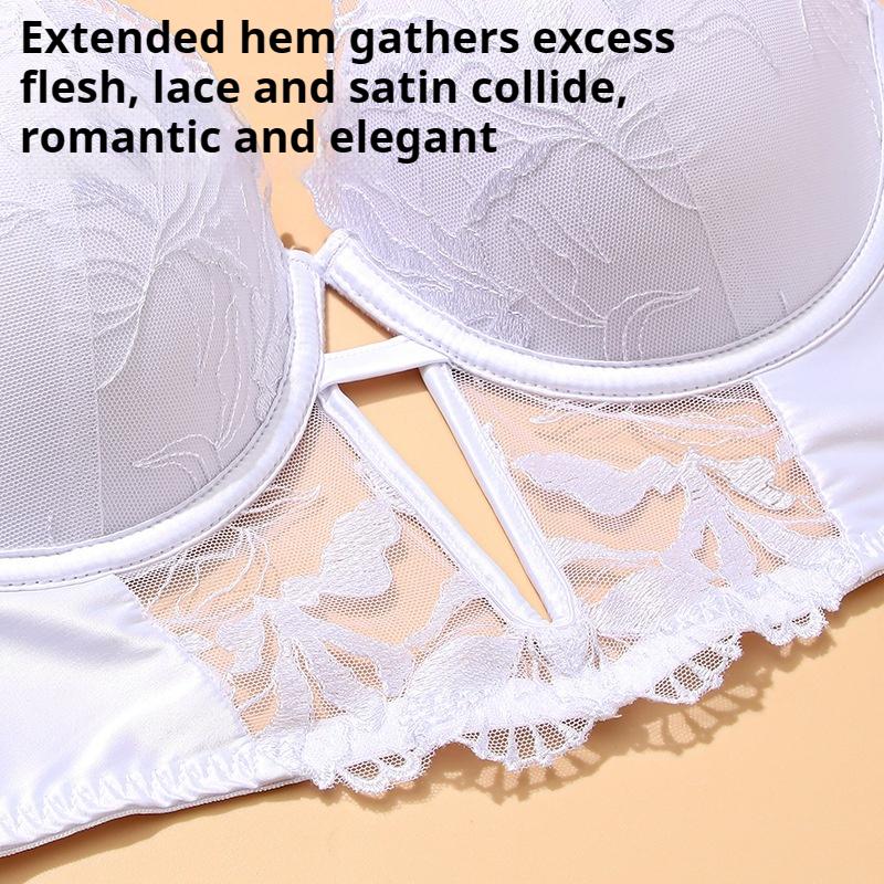 French Herringbone Vest Bra Set Bra for Large Breasts Breast Reduction Bra Sexy and Comfortable Panties