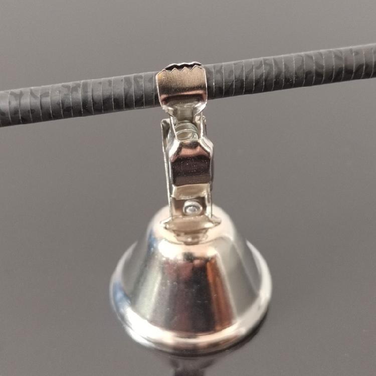 Fishing Rod Bells Spring Clip Signal Set of 5, Metal Bites Indicators Notice Accessory for Night Fishing, Shore Fishing and Rod Watch Use Daily