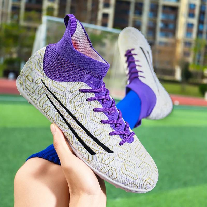 Herren Fußballschuhe High Top Professionell Originale Gesellschaft Fußballschuhe Outdoor Sport Rasen Futsal Hallenfußballschuh für Kinder