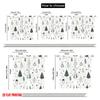 2pcs  2D plane printing Print Curtains Cute Christmas Snowman Tree Gift (3) Polyester Easy Install (without rod) Room Decor