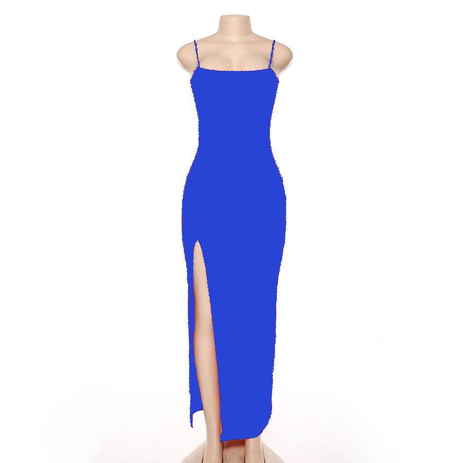 Long Slip Dress Women Sexy Strap Backless Slim Maxi Dress Summer Elegant Sleeveless Evening Club Party Sundress
