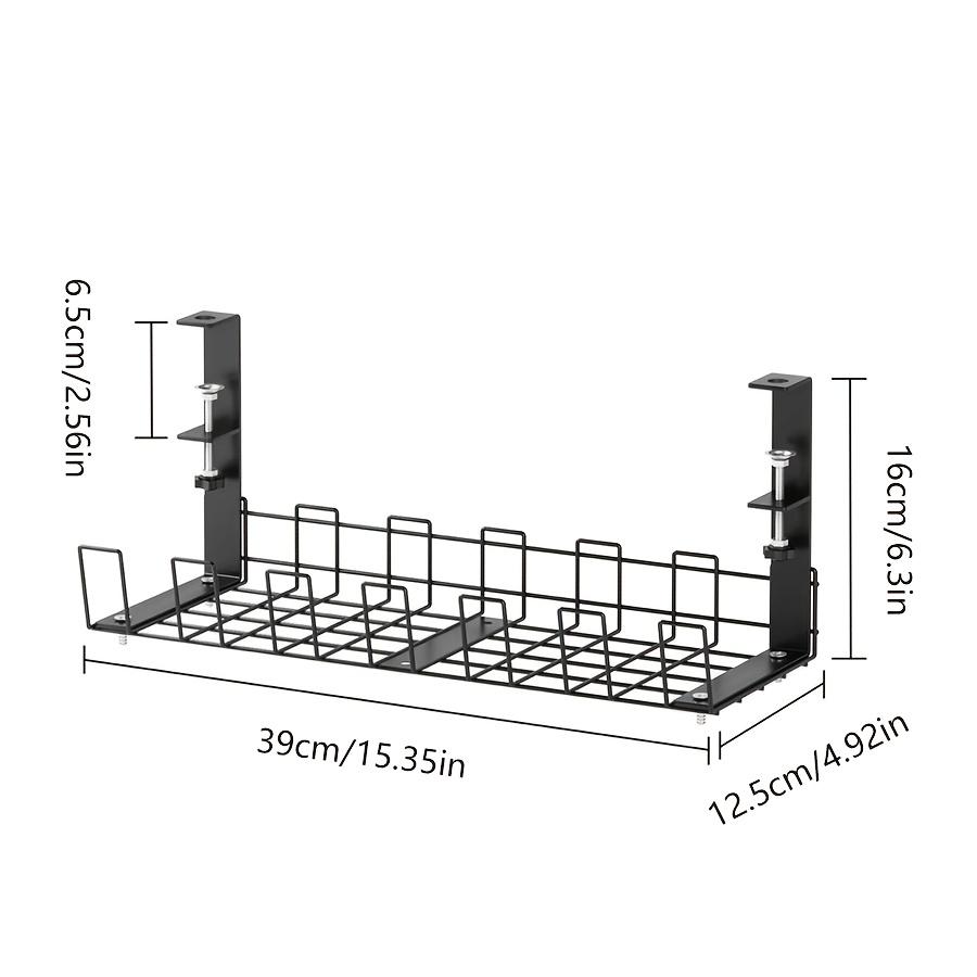 

Стойка для хранения на столе, Настольное хранилище, Корзина для хранения, Электрическая розетка для хранения, Вставьте подвесную корзину под стол чёрный