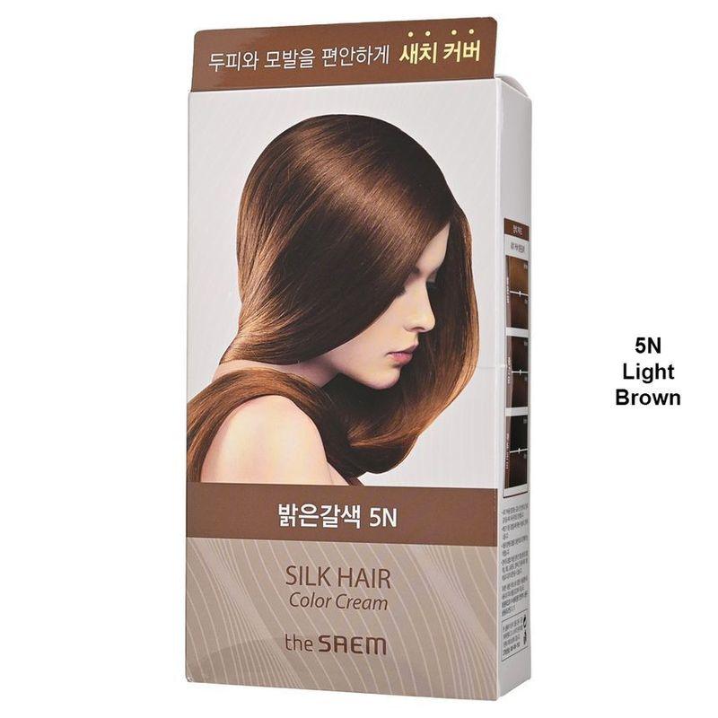 The Saem - Silk Hair Color Cream Gray Hair Cover - 5 Colors